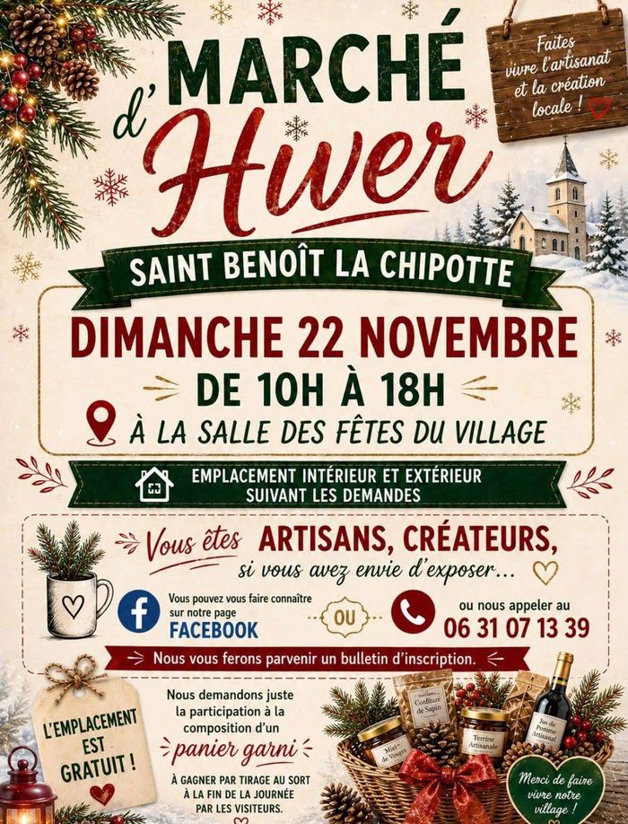 Marché d’hiver, Saint-benoit-la-Chipotte, Saint-Benoît-la-Chipotte