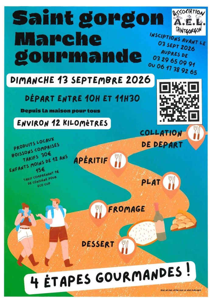 Marche gourmande à Saint Gorgon, Maison pour Tous, Saint-Gorgon