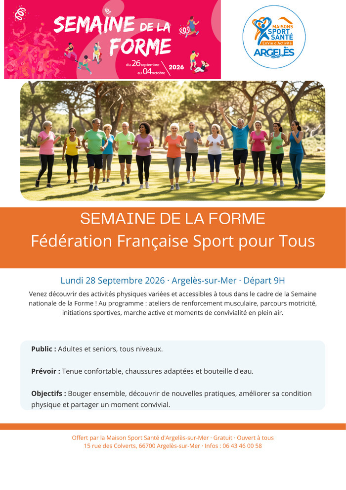 marche nature et renfo avec la Maison sport Santé, argeles sur mer, Argelès-sur-Mer