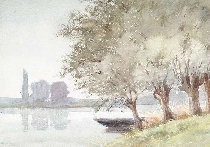Marie-Thérèse Dethan-Roullet, peintre et aquarelliste à Chérence (1870-1945), Église Saint-Denis, Chérence