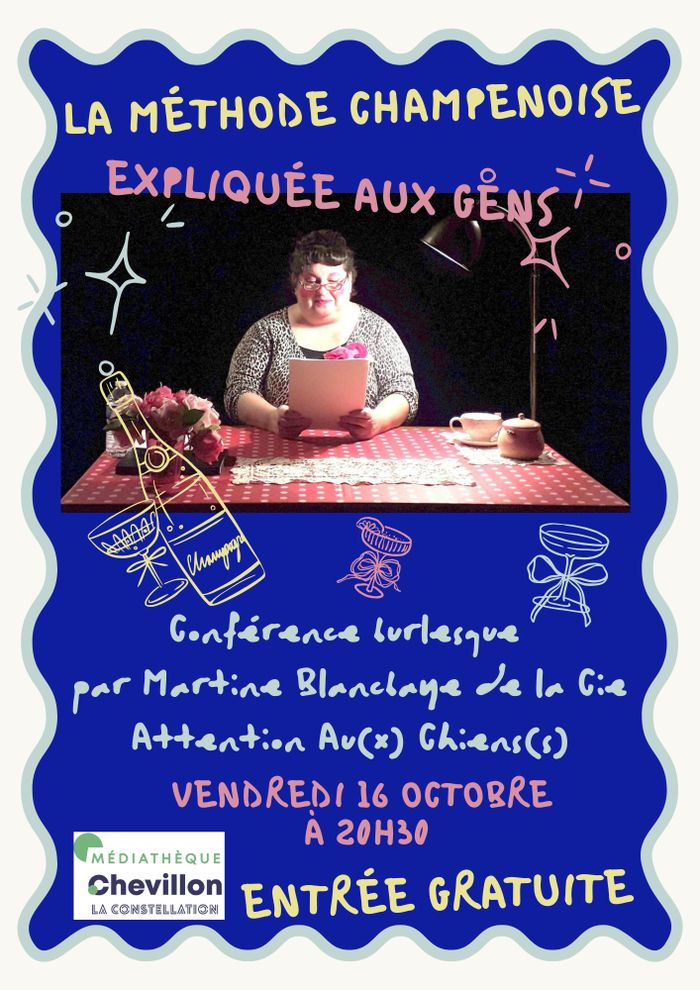 Martine Blancbaye, présente  » La méthode champenoise expliquée aux gens », Médiathèque de Chevillon, Chevillon