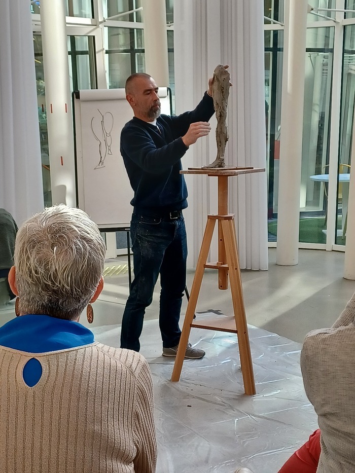 Masterclass de modelage par le sculpteur Christophe Charbonnel, Musée Despiau-Wlérick, Mont-de-Marsan