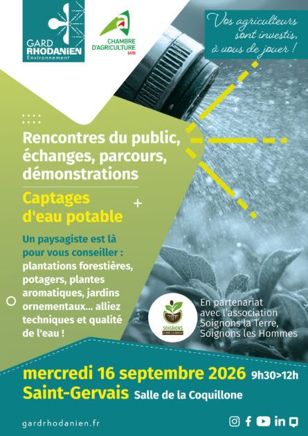 Matinée de sensibilisation à la préservation de la ressource en eau, Salle de la Coquillone – Saint-Gervais (30), Saint-Gervais