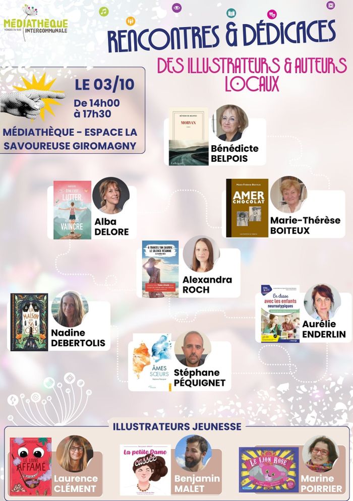 Médiathèques en folie ! Rencontres et dédicaces avec 10 auteurs et illustrateurs locaux, Médiathèque de Giromagny – Espace La Savoureuse -90200 GIROMAGNY, Giromagny
