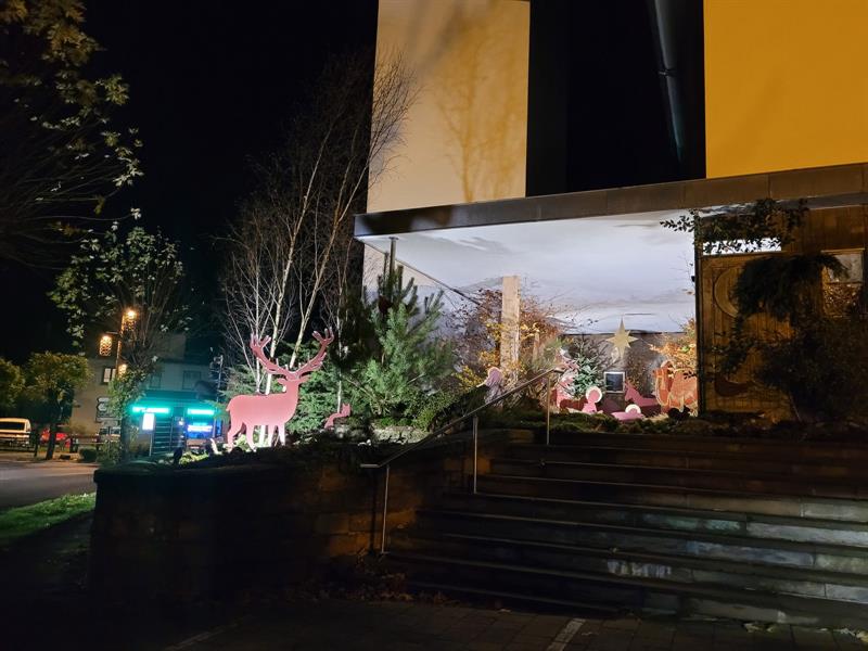 Mise en lumière musicale et chantée de la crèche et du village Hatten