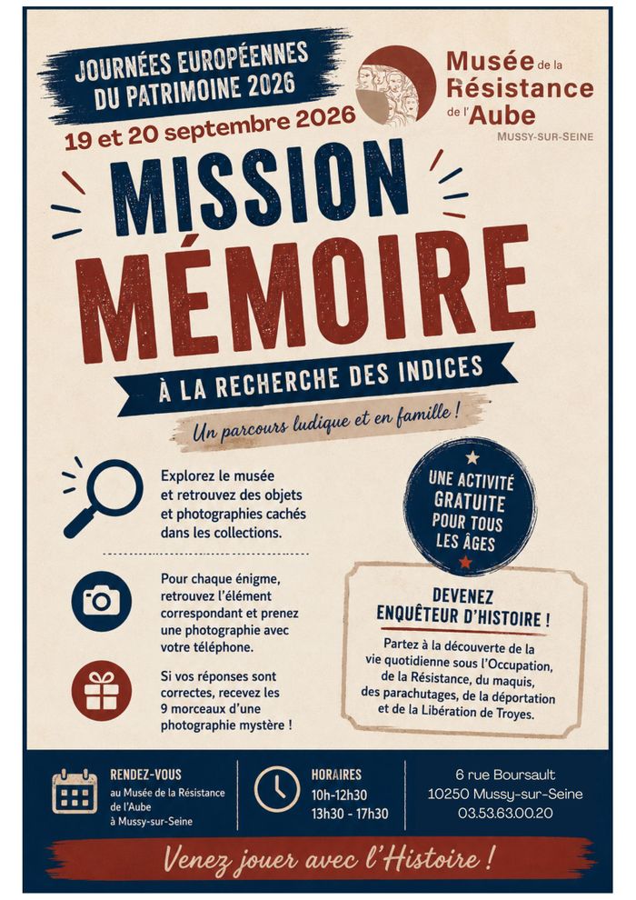Mission mémoire, Musée de la Résistance, Mussy-sur-Seine