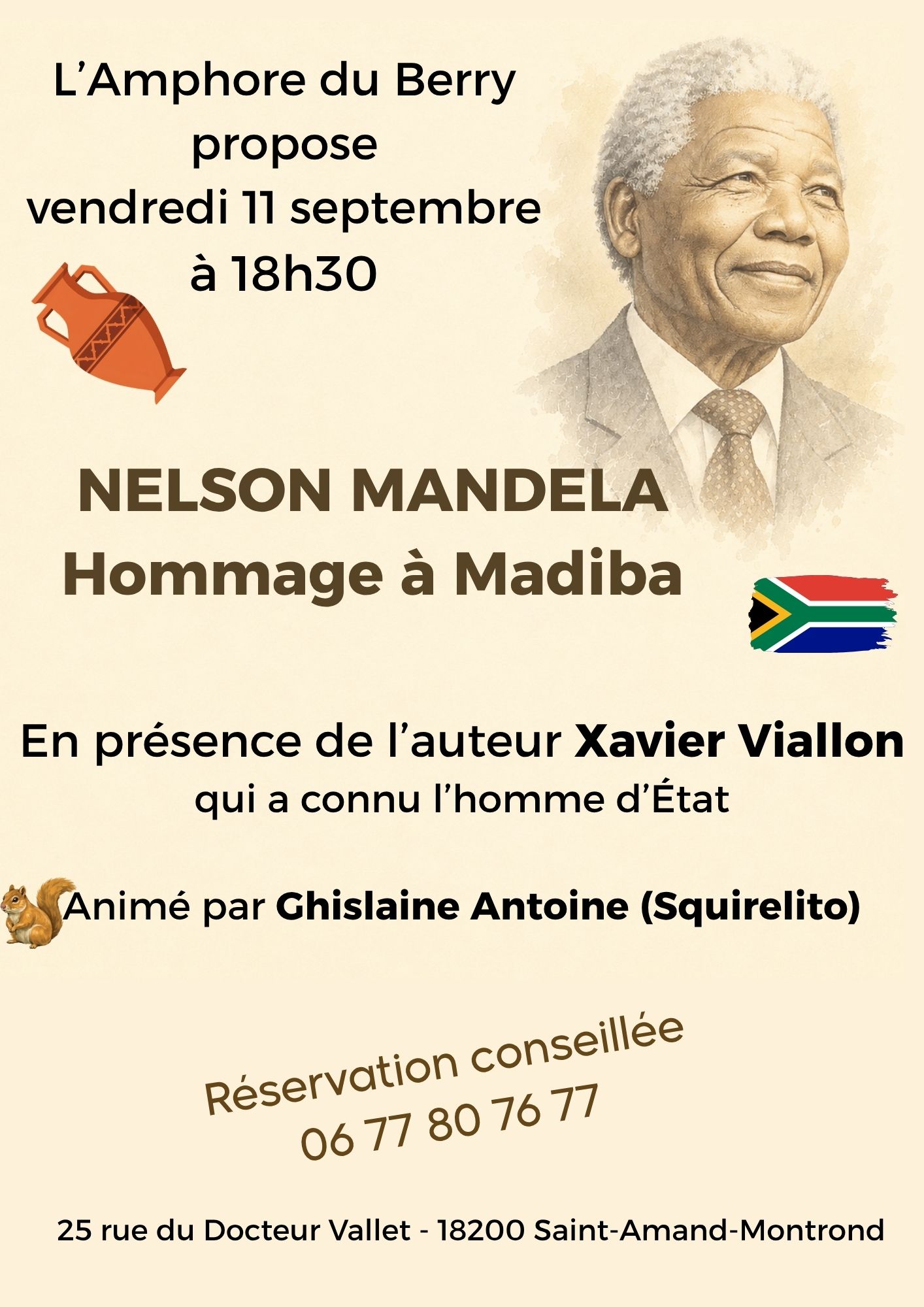 Nelson Mandela, hommage à Madiba Saint-Amand-Montrond