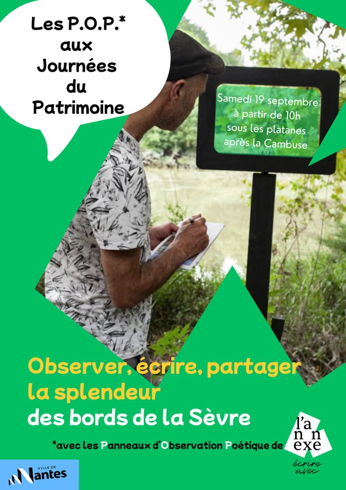 Observer, écrire, partager la splendeur des bords de la Sèvre avec les POP, Berge Sellier Goudy, Nantes