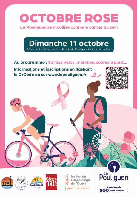 Octobre Rose au Pouliguen – Marche – Vélo – Course, Petit Bassin, Le Pouliguen