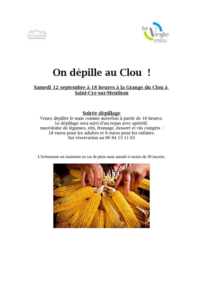 On dépille au Clou !, Grange du Clou, Saint-Cyr-sur-Menthon