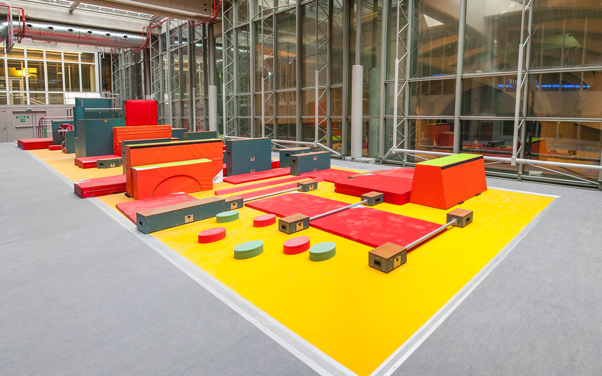 Paris sport familles : baby parkour (motricité enfant) au Centr&rsquo;Halles Park Suzanne Berlioux Centr&rsquo;Halles Park Paris