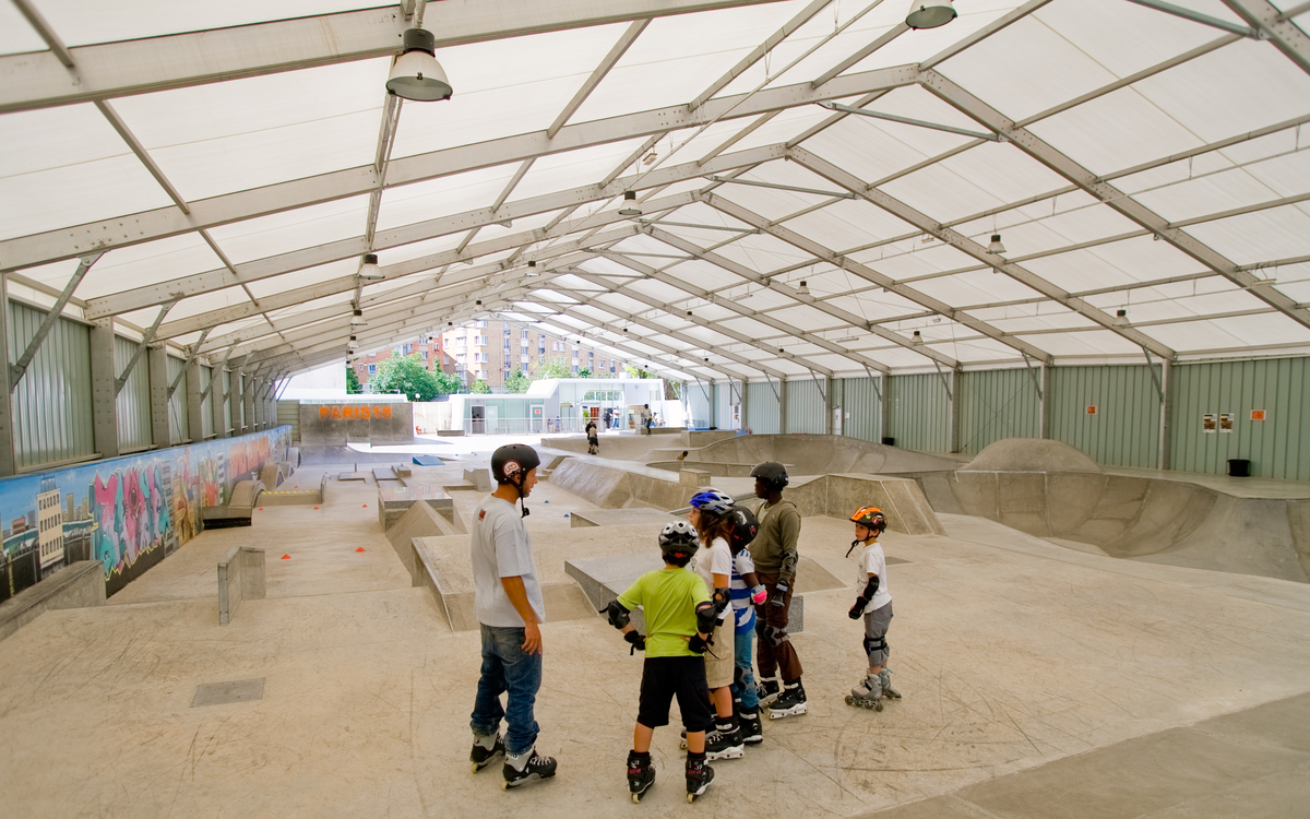 Paris sport familles : roller et skate à l&rsquo;EGP18 et au gymnase des Fillettes Espace de glisse parisien 18e (EGP 18) PARIS