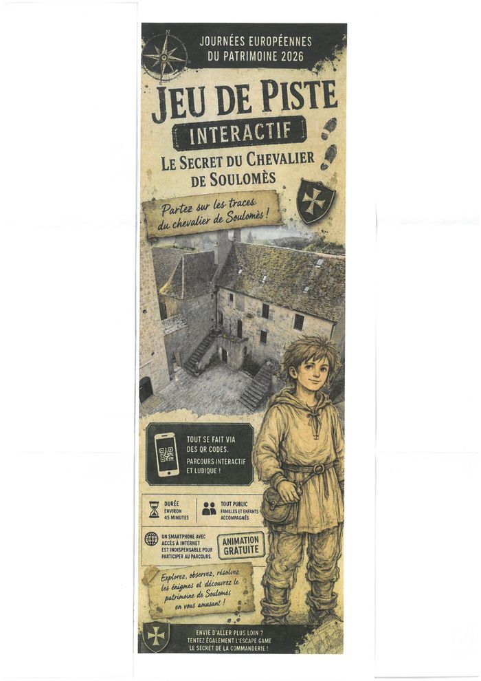 Partez sur les traces du Chevalier de Soulomès ! Jeu de piste interactif, Commanderie hospitalière de Soulomès, Soulomès