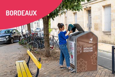 Permanence borne à déchets alimentaires, Marché Belvédère, Bordeaux