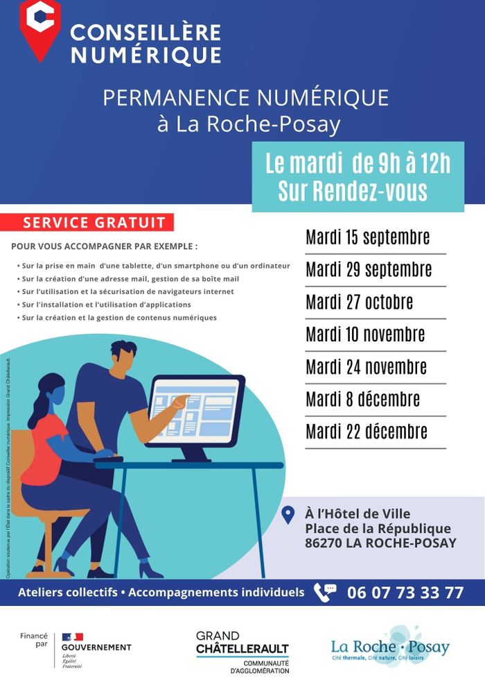 Permanence Numérique à La Roche-Posay place de la République La Roche-Posay La Roche-Posay