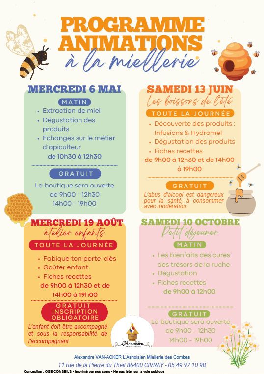 Petit-déjeuner bien-être, L’Asnoisien Miellerie des Combes, Civray