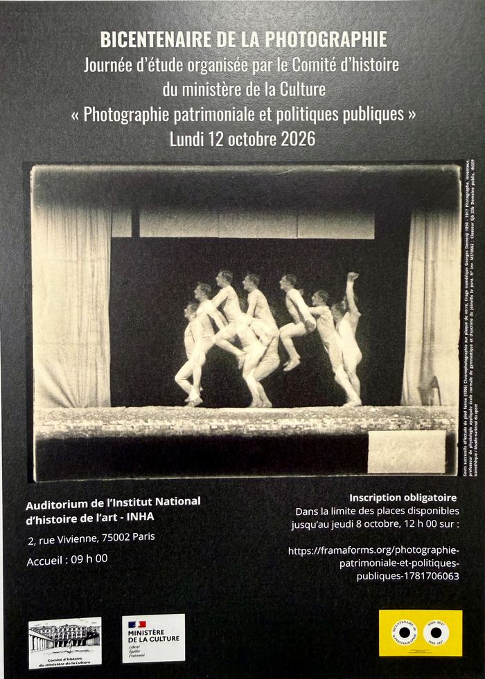 Photographie patrimoniale et politiques publiques, Institut national d&rsquo;histoire de l&rsquo;art, Paris