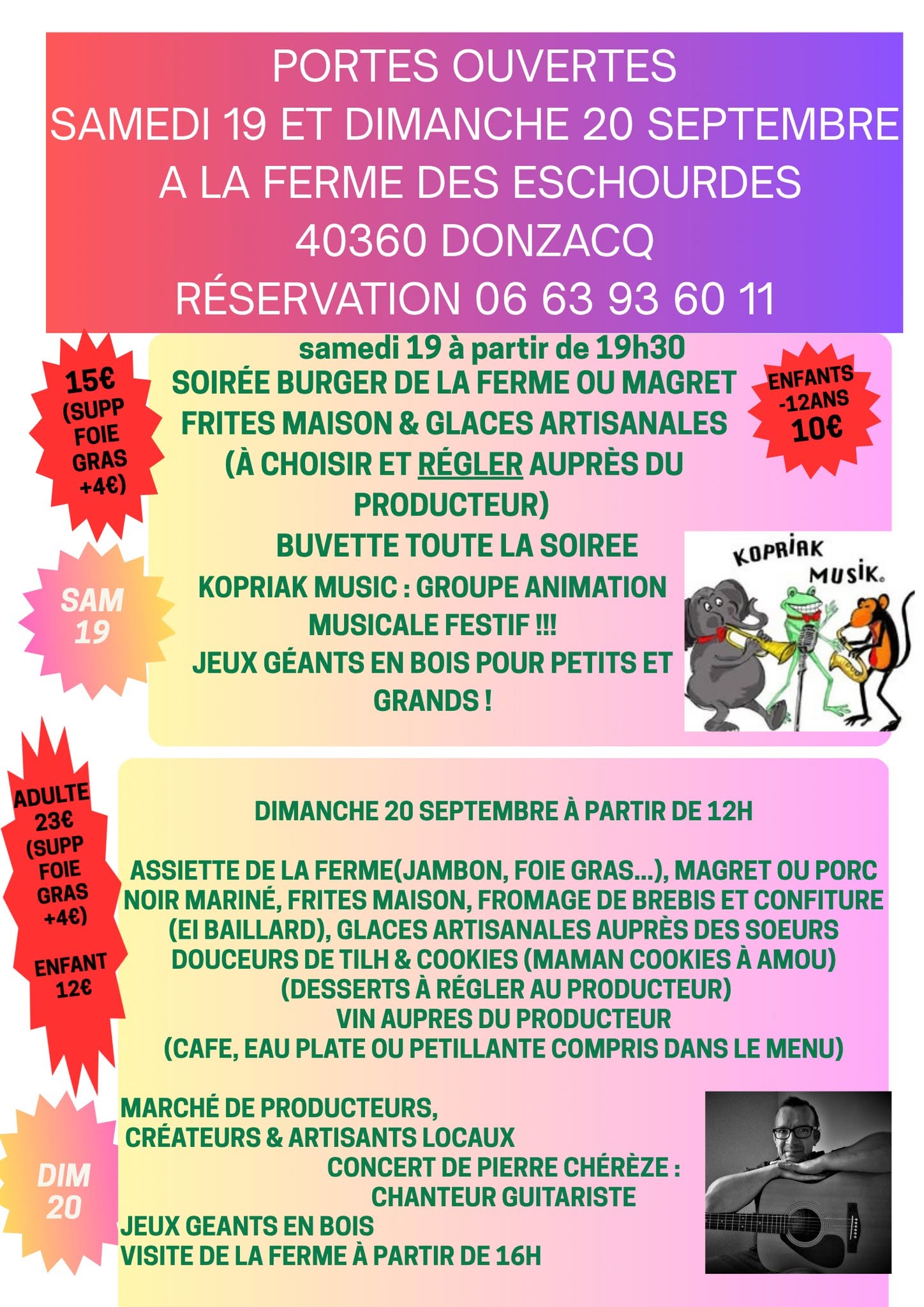 Portes ouvertes à la Ferme des Eschourdes A LA FERME DES ESCHOURDES Donzacq 2026-09-19