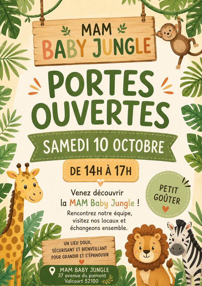 Portes ouvertes de la MAM Baby Jungle, MAM Baby Jungle, Valcourt