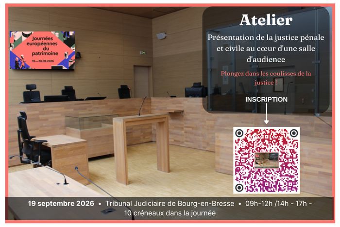 Présentation de la Justice par les agents du Tribunal Judiciaire, Tribunal judiciaire de Bourg-en-Bresse, Bourg-en-Bresse