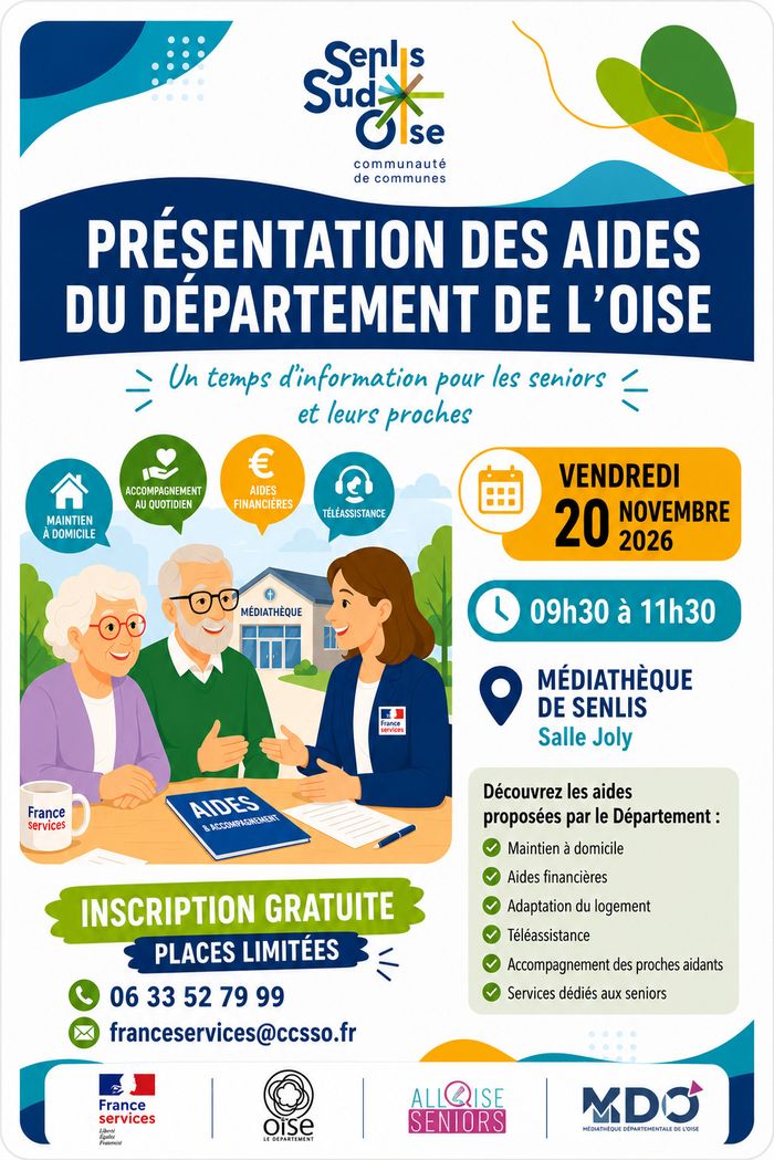 Présentation des aides du département de l’Oise, Médiathèque municipale de Senlis, Senlis