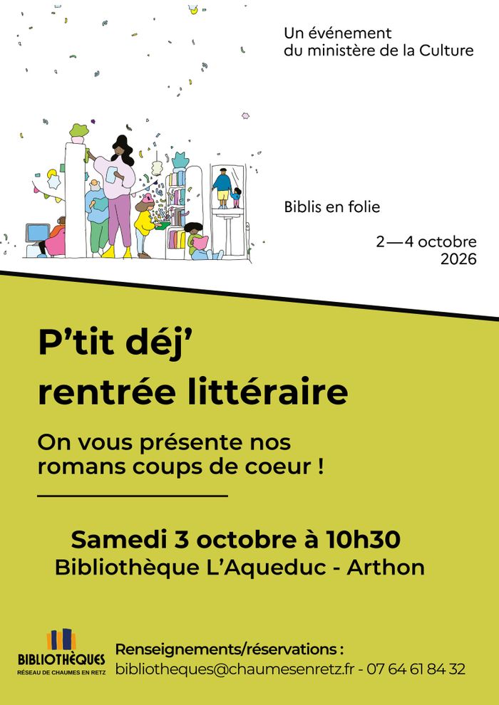 Présentation des romans de la rentrée, Bibliothèque l’Aqueduc, Chaumes-en-Retz