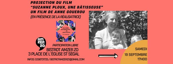 Projection du film “Suzanne Ploux, une bâtisseuse“, Bistrot Amzer Zo, Saint-Ségal
