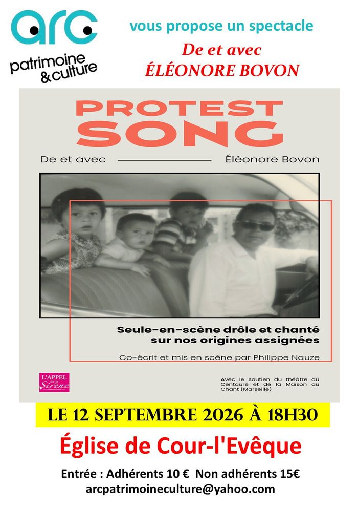 Protest Song, chant et humour, Eglise de Cour-l’Evêque, Cour-l’Évêque