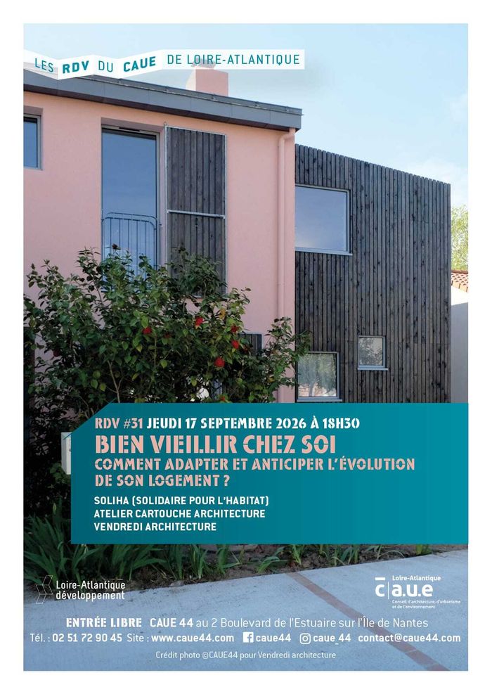 RDV du CAUE de Loire-Atlantique #31 – Bien vieillir chez soi, CAUE de Loire-Atlantique, Nantes