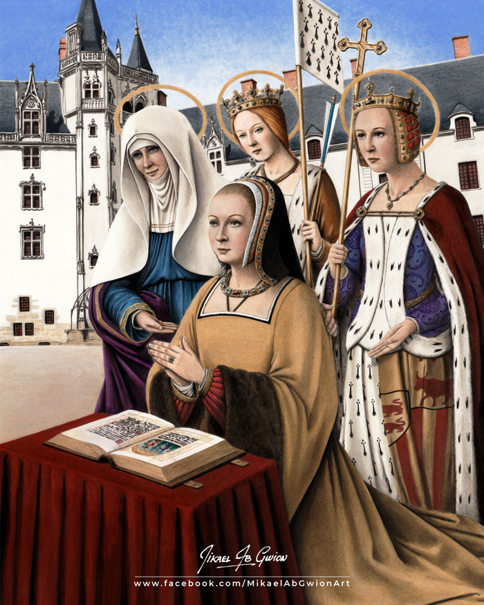 « Reines et Duchesses de Bretagne » par le dessinateur Mikaël ab Gwion, Centre culturel breton – Yezhoù Ha Sevenadur, Saint-Herblain
