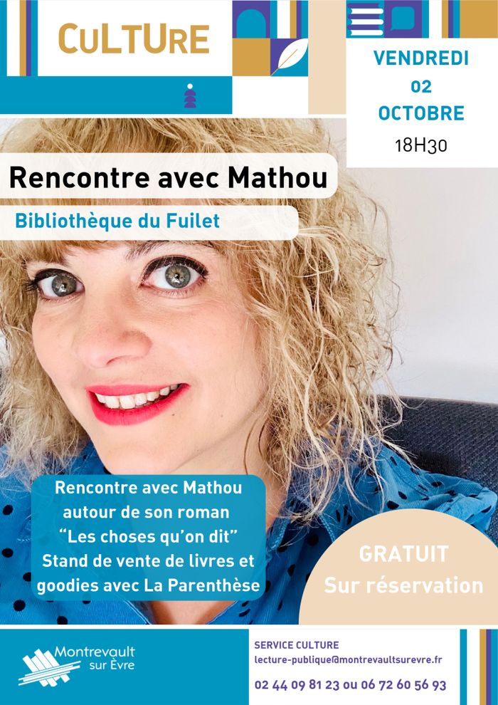 Rencontre avec Mathou, Bibliothèque du Fuilet (Espace Figulina), Montrevault-sur-Èvre