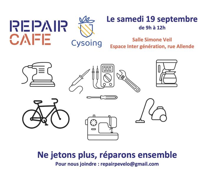 Repair Cafe de Cysoing, Salle Simone Veil – Espace Intergénérations – rue Salavador Allende – Cysoing, Cysoing