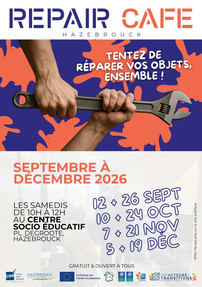 Repair Café Hazebrouck, centre socio éducatif 5919, Hazebrouck