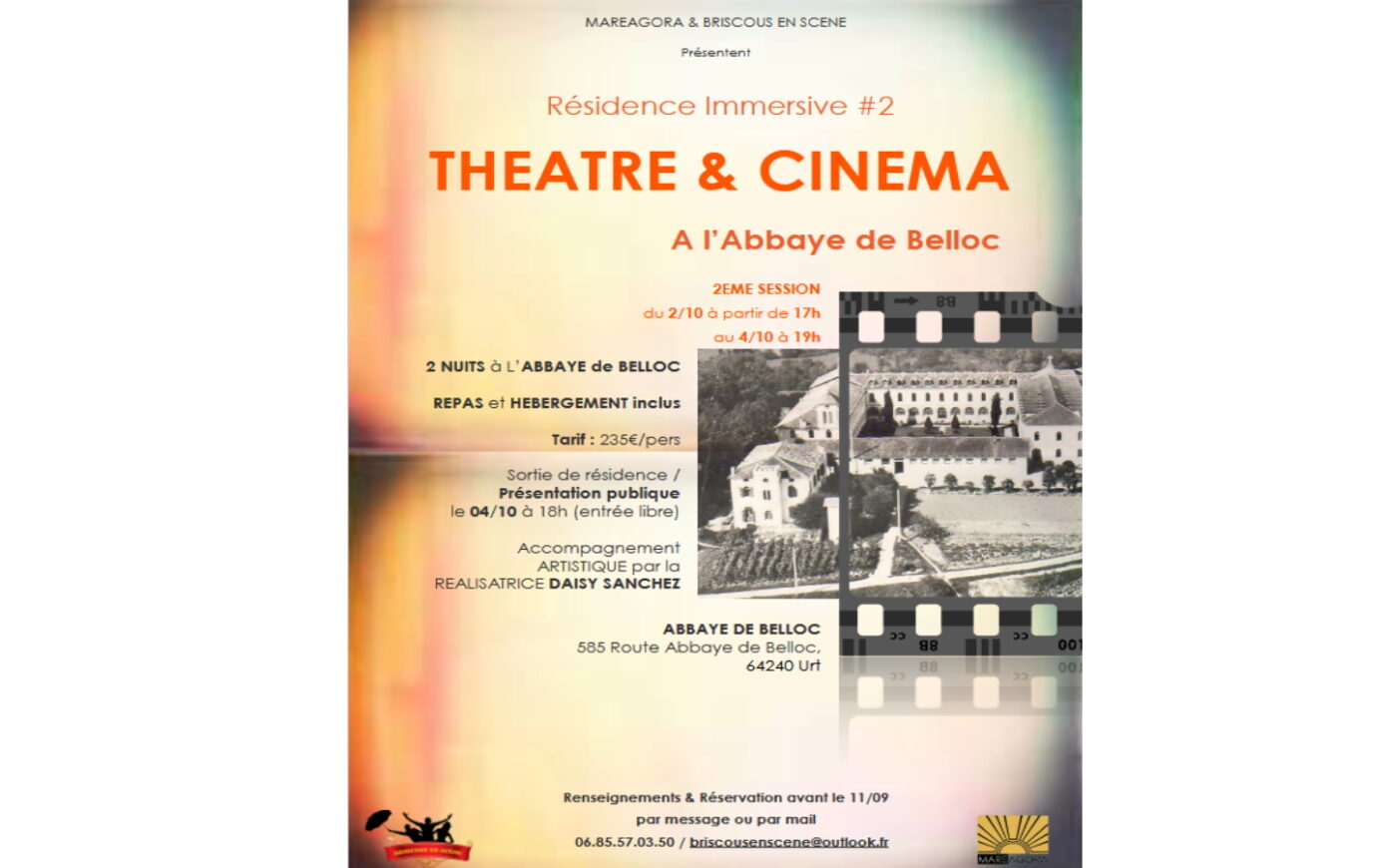 Résidence immersive Théâtre et Cinéma Abbaye de Belloc Urt