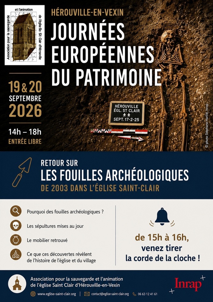 Retour sur les fouilles archéologiques de 2003, Église Saint-Clair, Hérouville-en-Vexin