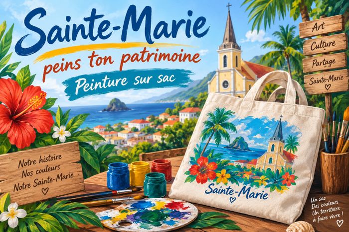 Sainte-Marie en couleurs : peins ton patrimoine, Médiathèque Anne Mousse de Sainte-Marie, Sainte-Marie