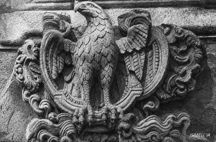 Sculpture en direct de la tête de l’aigle disparue, Abbaye de Molesme, Molesme
