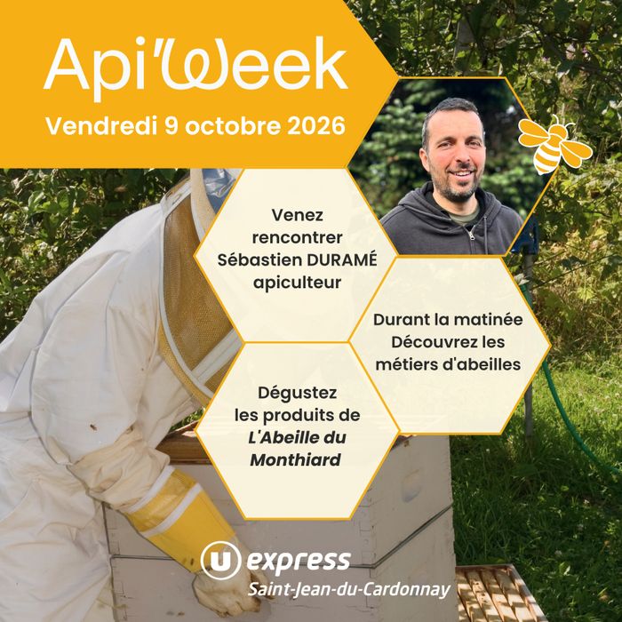 Sébastien Duramé participe à l’Api’Week au U Express Saint-Jean-du-Cardonnay, U Express SAINT JEAN DU CARDONNAY, Saint-Jean-du-Cardonnay