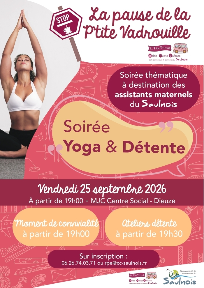 Soirée Bien être à destination des assistants maternels du Saulnois !, MJC de Dieuze, Dieuze