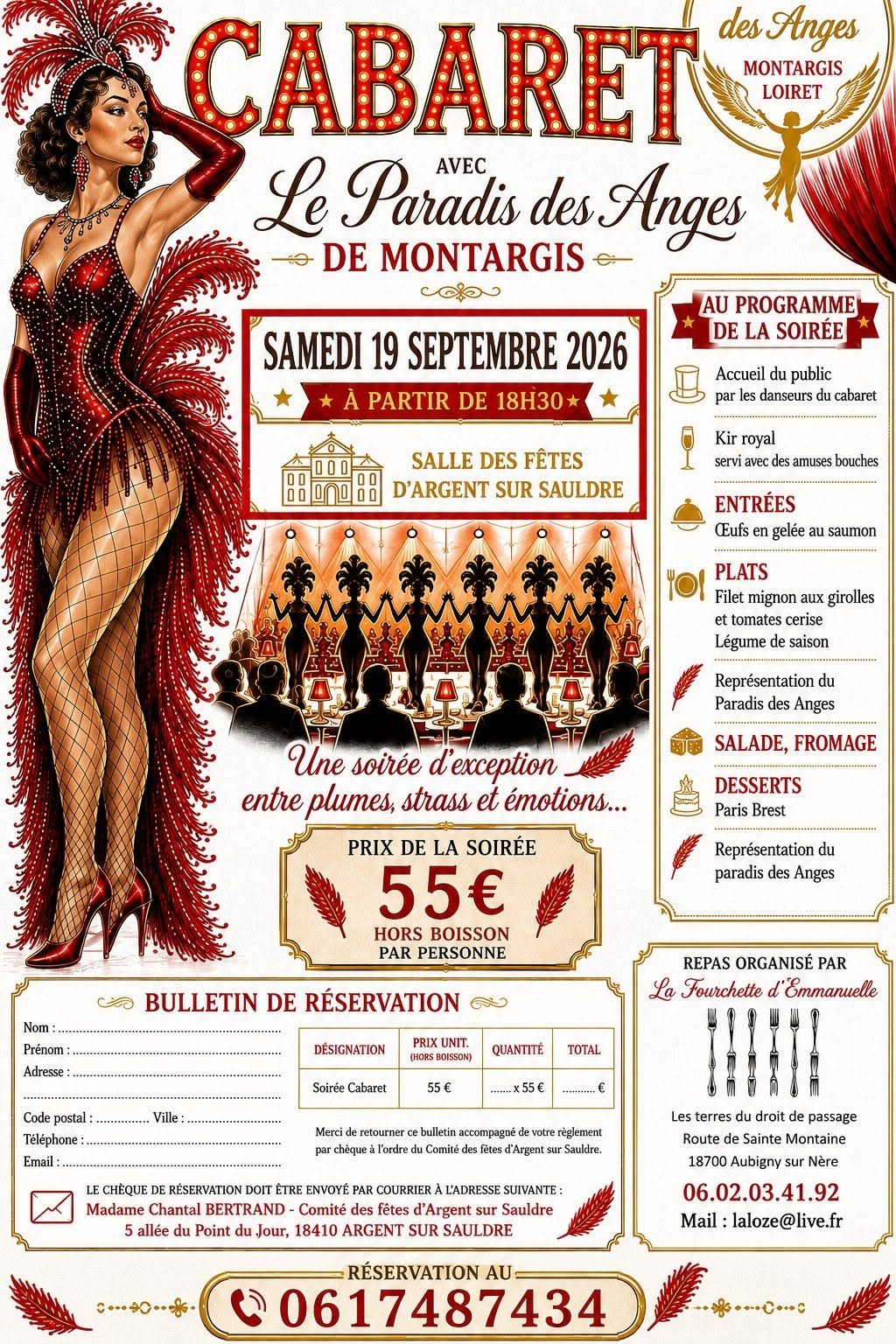 Soirée cabaret avec le Paradis des Anges Argent-sur-Sauldre