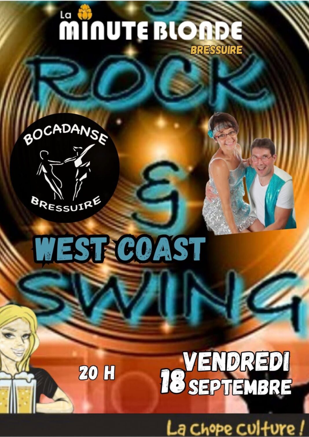 Soirée dansante Rock et West-Coast-Swing La Minute Blonde Bressuire