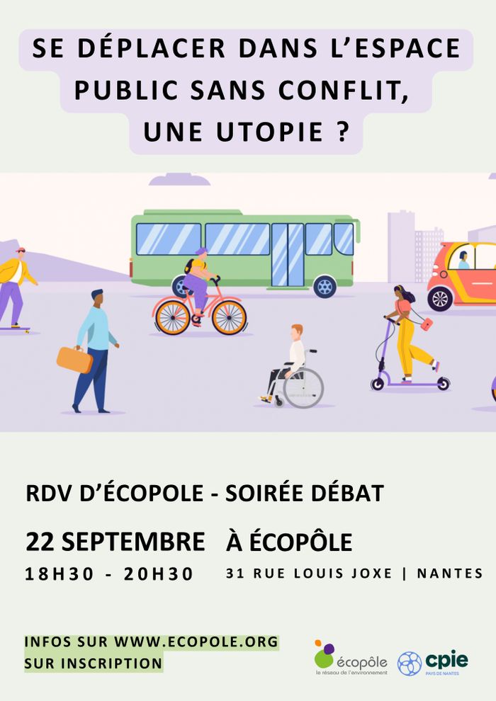 Soirée-débat : Se déplacer dans l’espace public sans conflit, une utopie ? Écopôle Nantes