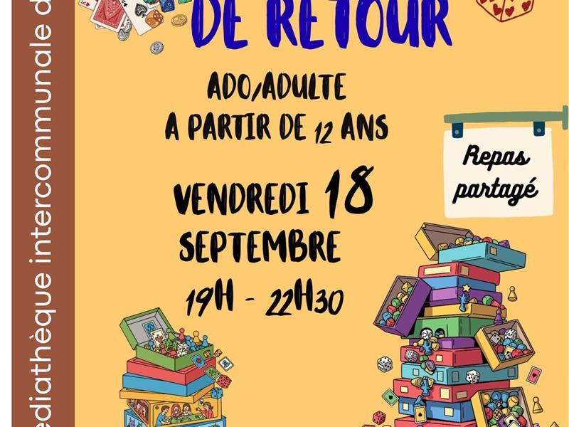 Soirée jeux Médiathèque Intercommunale Mirecourt
