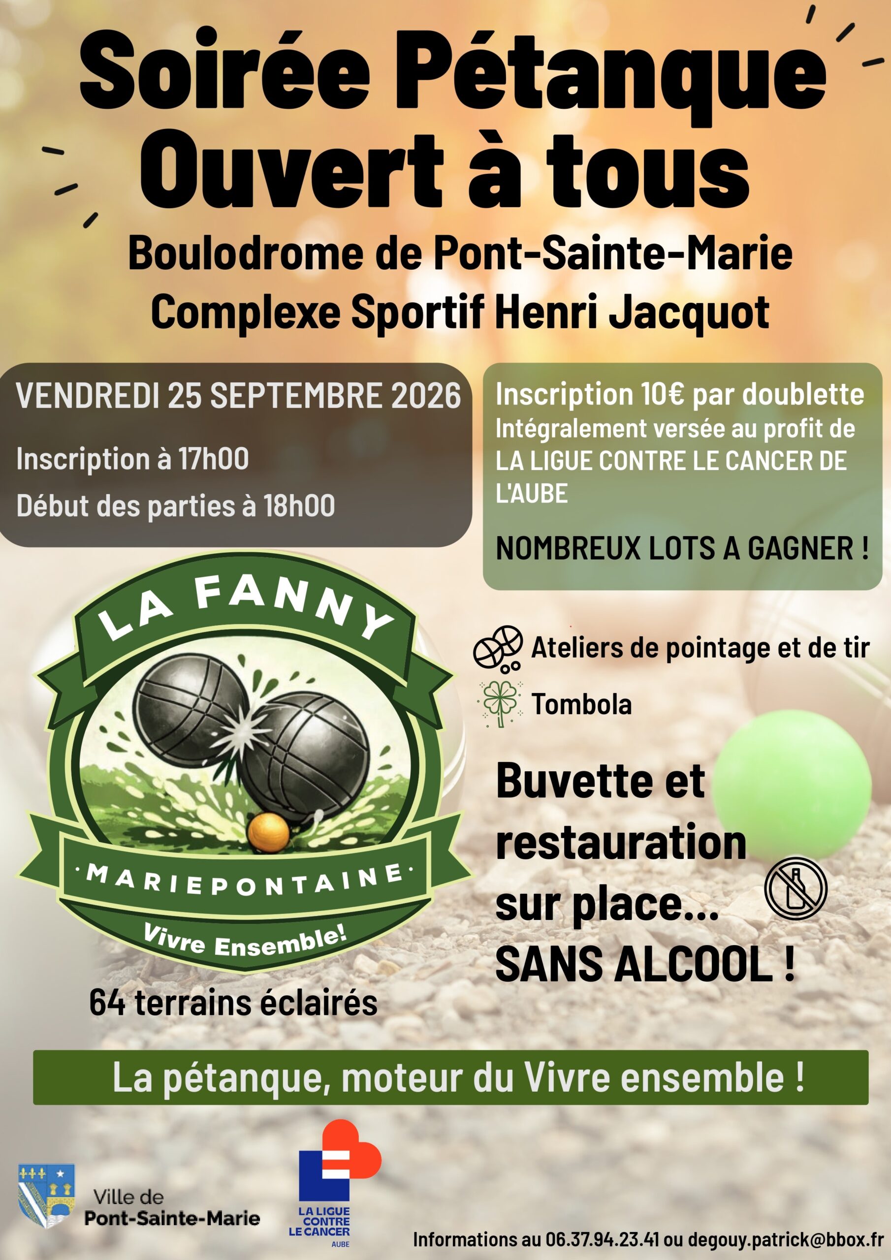 Soirée pétanque  Pont-Sainte-Marie