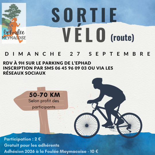 Sortie cyclo du 27 septembre Meymac 2026-09-27
