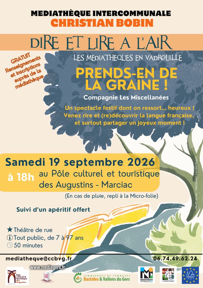 Spectacle « Dire et lire à l’air », Pôle culturel et touristique des Augustins, Marciac