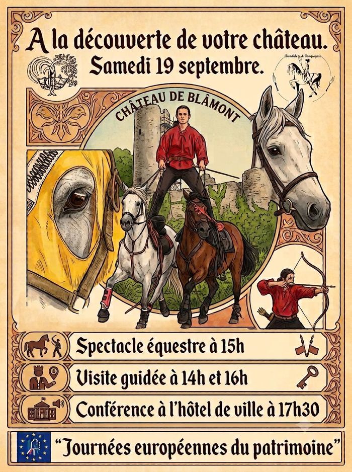 Spectacle équestre, Château de Blamont, Blamont