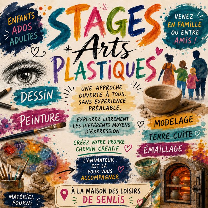 Stages arts plastiques, Maison des Loisirs, Senlis