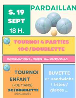 Tournoi 4 parties à Pardaillan Pardaillan