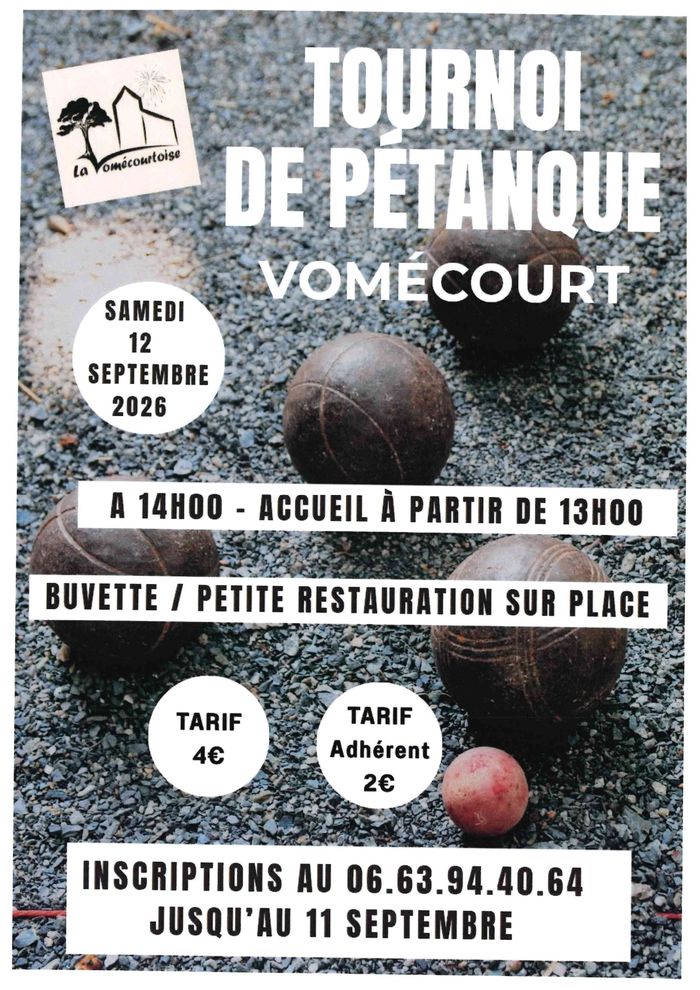 Tournoi de pétanque, Les parkings d’Aubry, Vomécourt